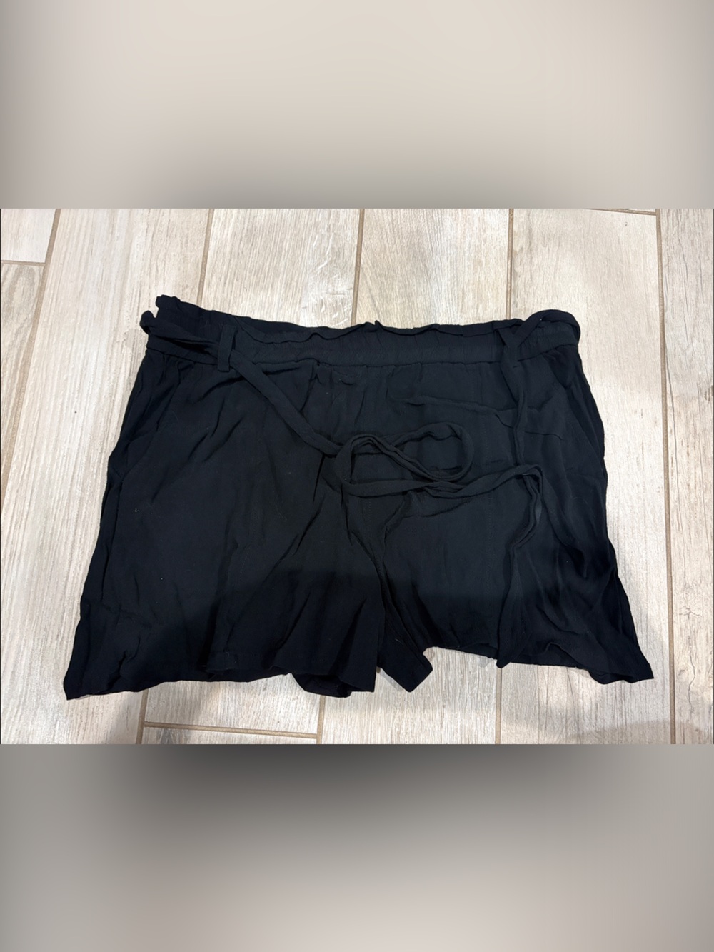 bp Black Lightweight Tie-Waist Women’s Shorts